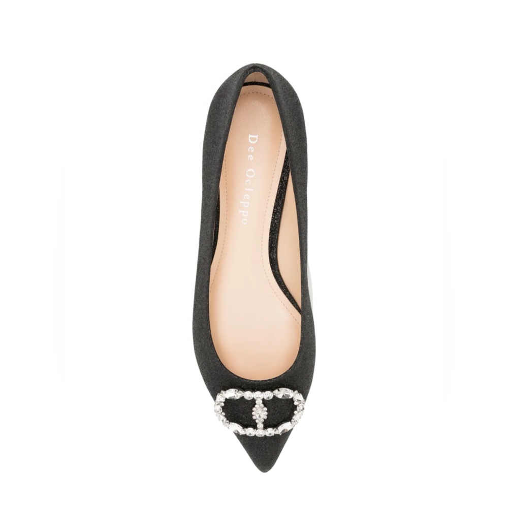 Dee Ocleppo Embellished Glitter Pointed Flats - Picture 2 of 14